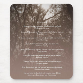 Glowing Trees "Do It Anyway" Mouse Pad