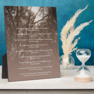 Glowing Trees "Do It Anyway" Plaque