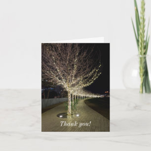 Glowing Trees Walkway Thank You Card