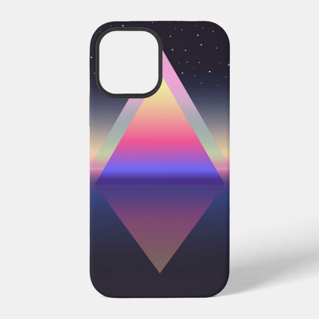 Glowing triangle. Ethereum concept. futuristic abs iPhone Case (Back)