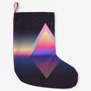 Glowing triangle. Ethereum concept. futuristic abs Small Christmas Stocking