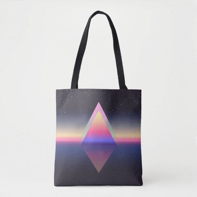 Glowing triangle. Ethereum concept. futuristic abs Tote Bag (Front)