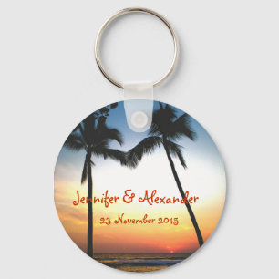 Glowing Tropical Sunset special event Key Ring