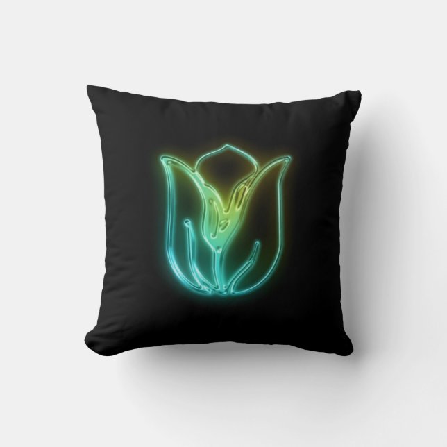 Glowing Tulip American Mojo Pillow (Front)