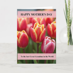 Glowing Tulip Mothers Day Card