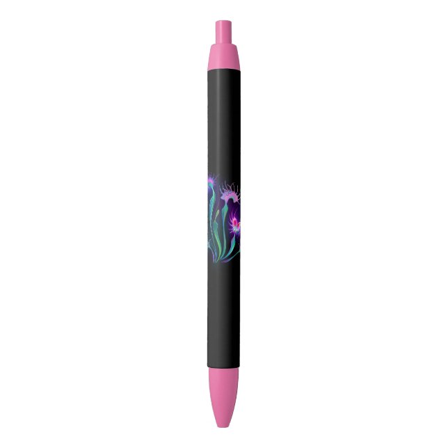 Glowing Venus Flytrap Black Ink Pen (Front Vertical)