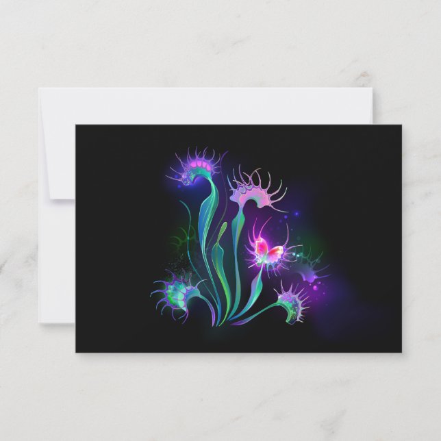 Glowing Venus Flytrap Card (Front)