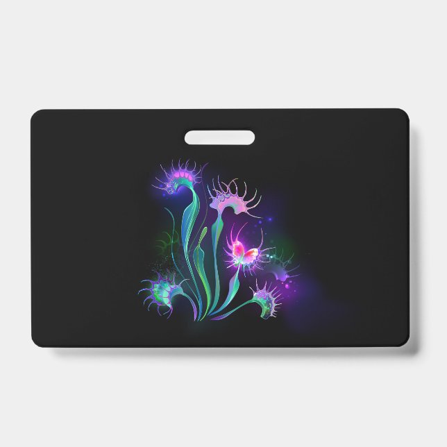 Glowing Venus Flytrap ID Badge (Front)
