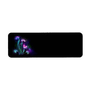 Glowing Venus Flytrap Return Address Label
