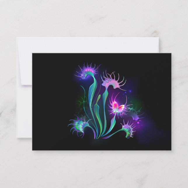 Glowing Venus Flytrap Thank You Card (Front)