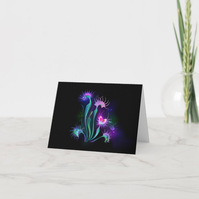 Glowing Venus Flytrap Thank You Card (Front)