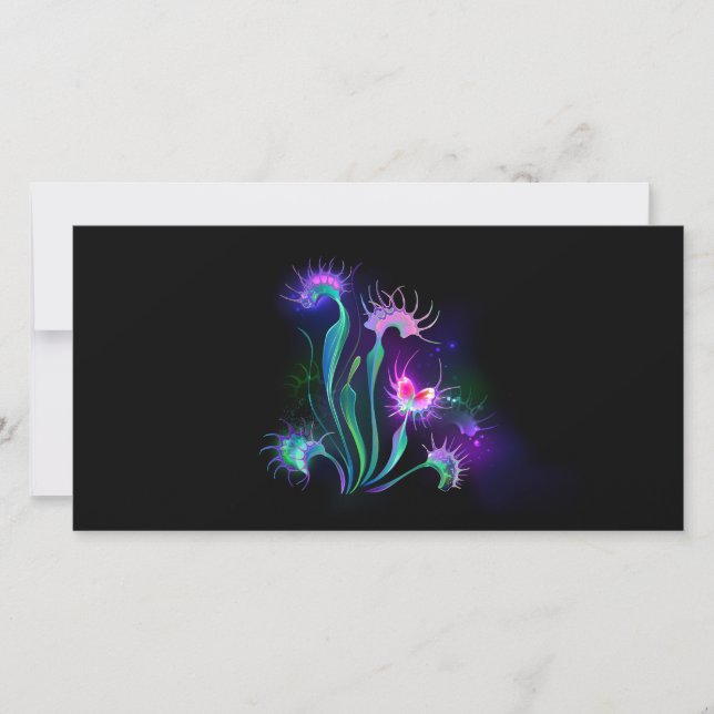 Glowing Venus Flytrap Thank You Card (Front)