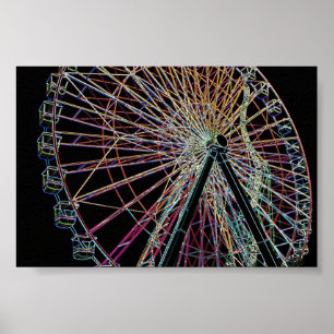 Glowing Wheel Poster