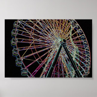 Glowing Wheel Poster