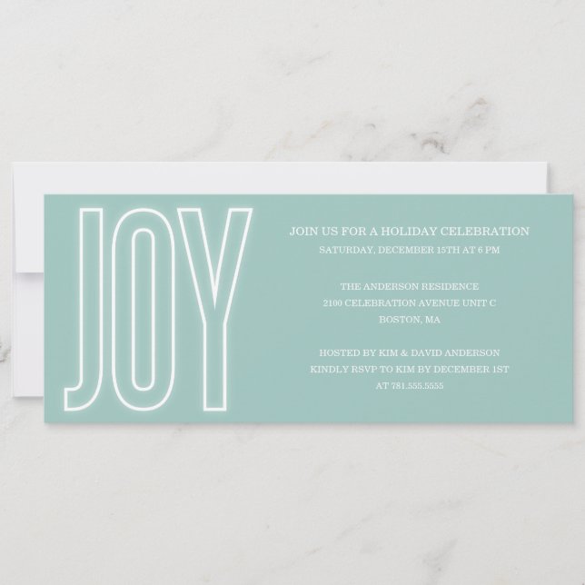 GLOWING WITH JOY | HOLIDAY PARTY INVITATIONS (Front)