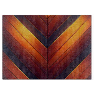 Glowing Wooden Chevron  Cutting Board