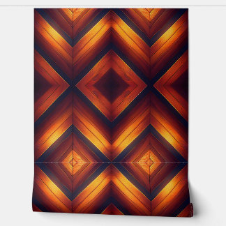 Glowing Wooden Chevron Design  Wallpaper