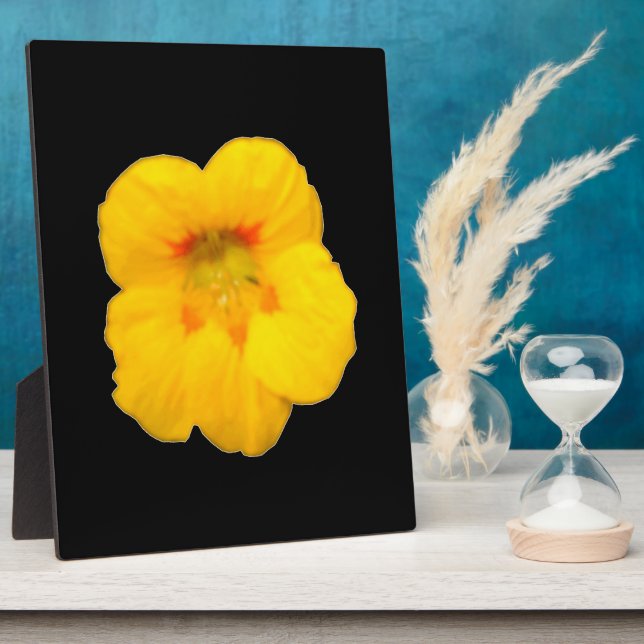 Glowing Yellow Nasturtium Plaque (Side)