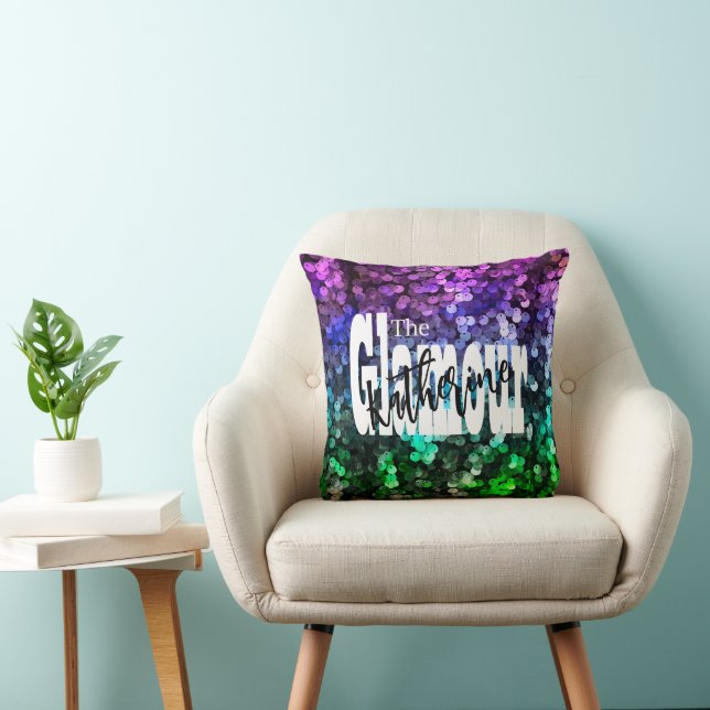 Glttering Sequin Throw Pillow (Chair)