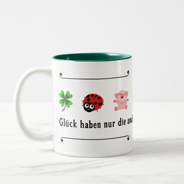 Glück haben nur die anderen Two-Tone coffee mug (Left)