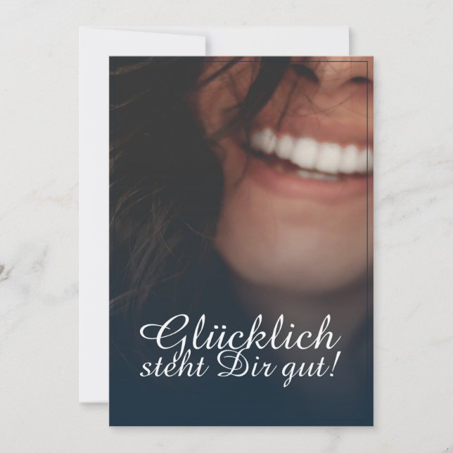 Glücklich steht Dir gut! - Blau (Front)