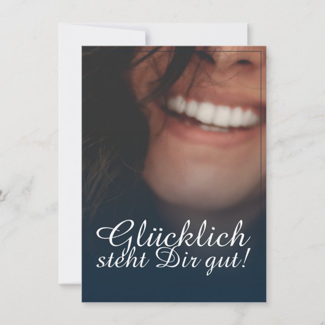 Glücklich steht Dir gut! - Blau (Front)