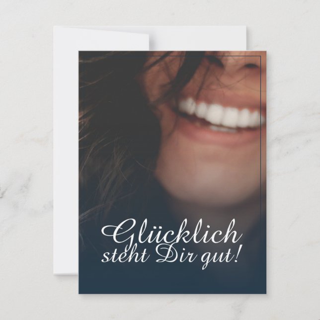 Glücklich steht Dir gut! - Blau (Front)