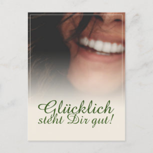 Glücklich steht Dir gut! Holiday Postcard