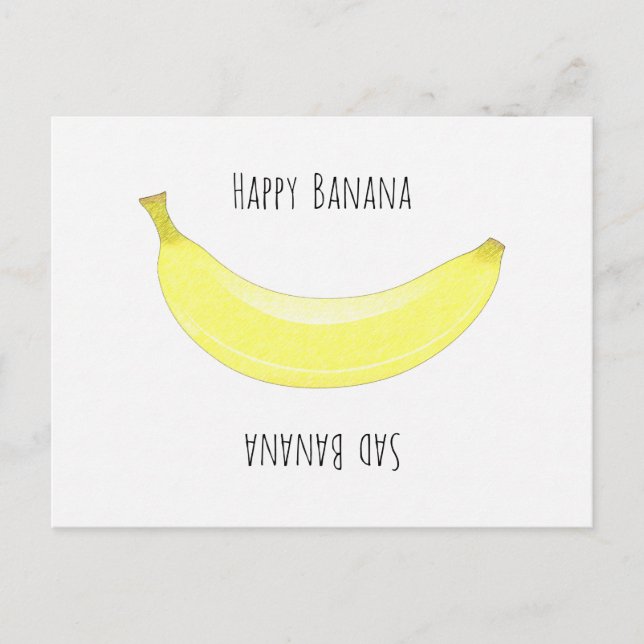 Glückliche Banane - Traurige Banane Postcard (Front)