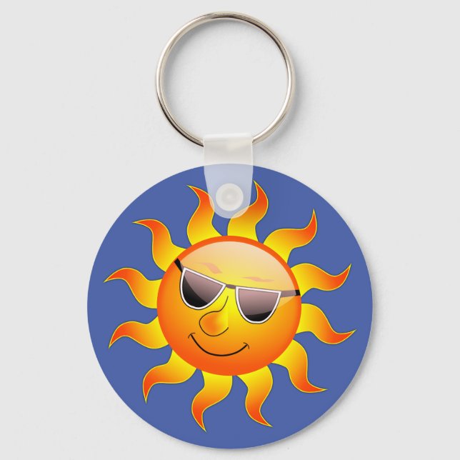 glückliche Sonne Key Ring (Front)