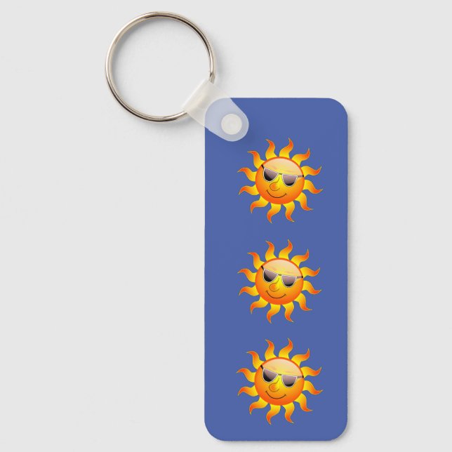 glückliche Sonne Schlüsselanhänger Key Ring (Front)