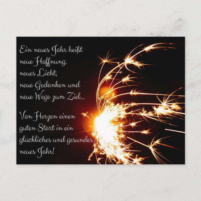 Glückliches und gesundes neues Jahr! Postcard (Front)