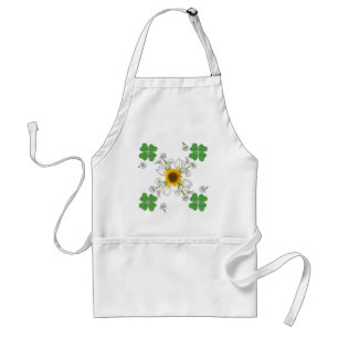 Glücksklee clover mit Sonnenblume und Calla Lilie Standard Apron
