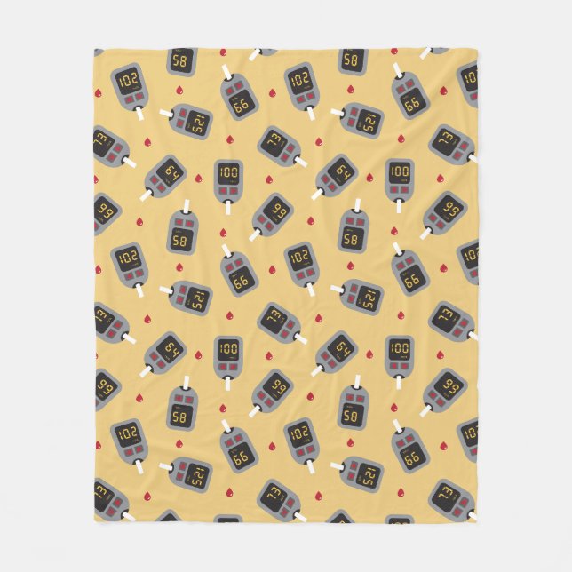 Glucometer Fleece Blanket (Front)