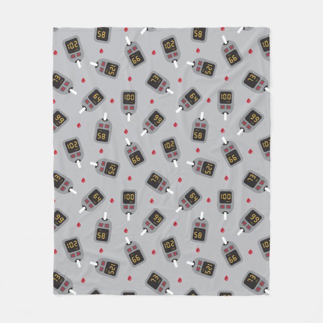 Glucometer Fleece Blanket (Front)