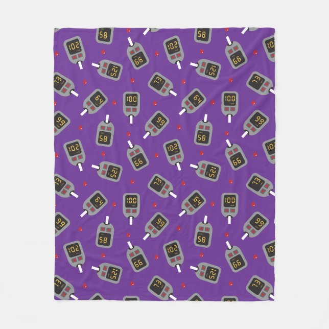 Glucometer Fleece Blanket (Front)