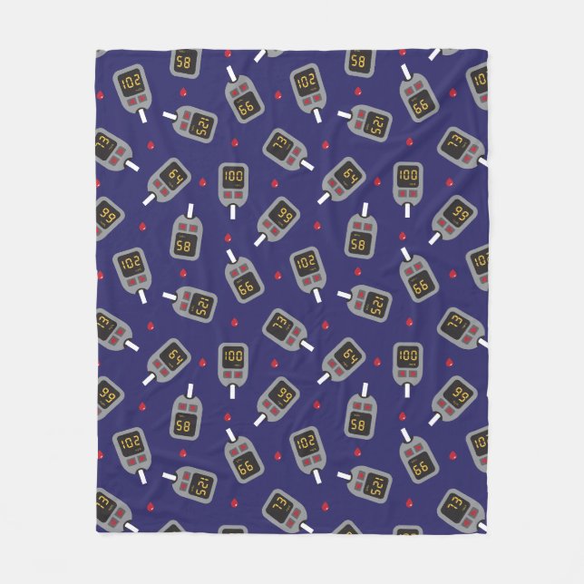 Glucometer Fleece Blanket (Front)