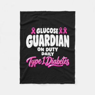 Glucose guardian on duty daily fleece blanket