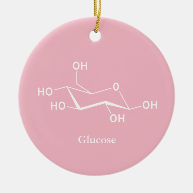 Glucose Sugar Chemistry Science Cool Ceramic Tree Decoration (Front)