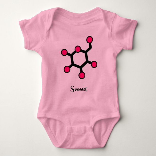 glucose sweet pink baby bodysuit (Front)