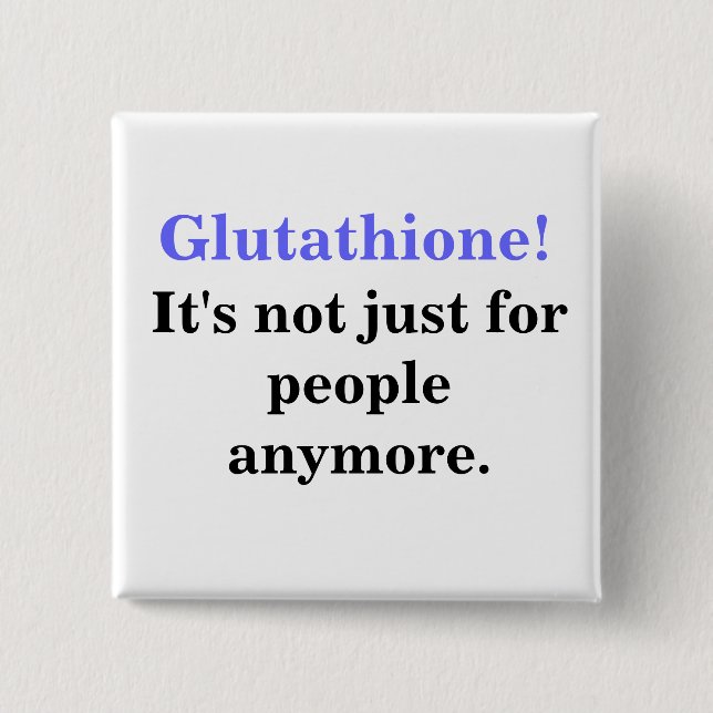 Glutathione for pets 15 cm square badge (Front)
