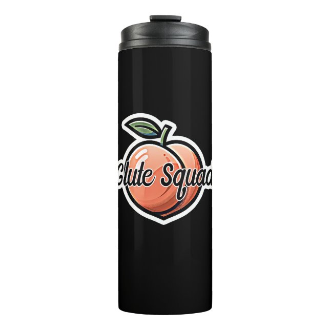 Glute Squad Peach Fitness Workout Thermal Tumbler (Front)