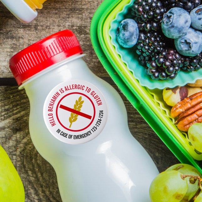 Gluten Allergy   Classic Round Sticker (Creator Uploaded)