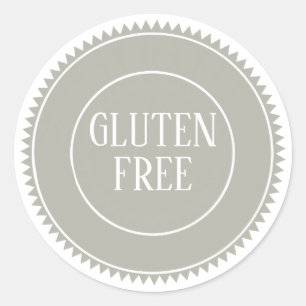 Gluten Free Allergy Safe Bakery Gray Classic Round Sticker