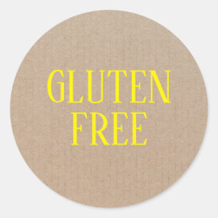 Gluten Free Allergy Safe Culinary Classic Round St Sticker