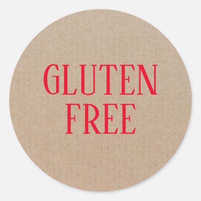 Gluten Free Allergy Safe Culinary  Classic Round Sticker (Front)