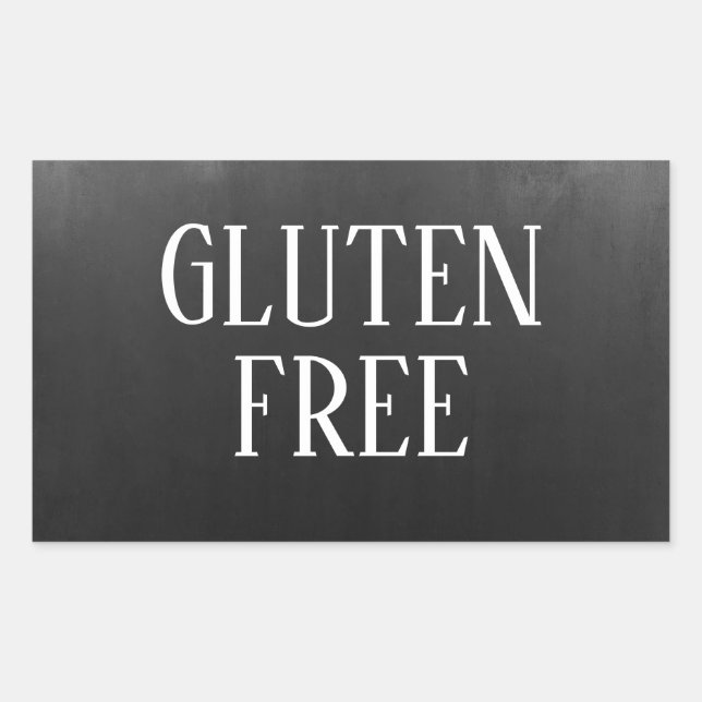 Gluten Free Allergy Safe Vintage Craft Rectangular Sticker (Front)