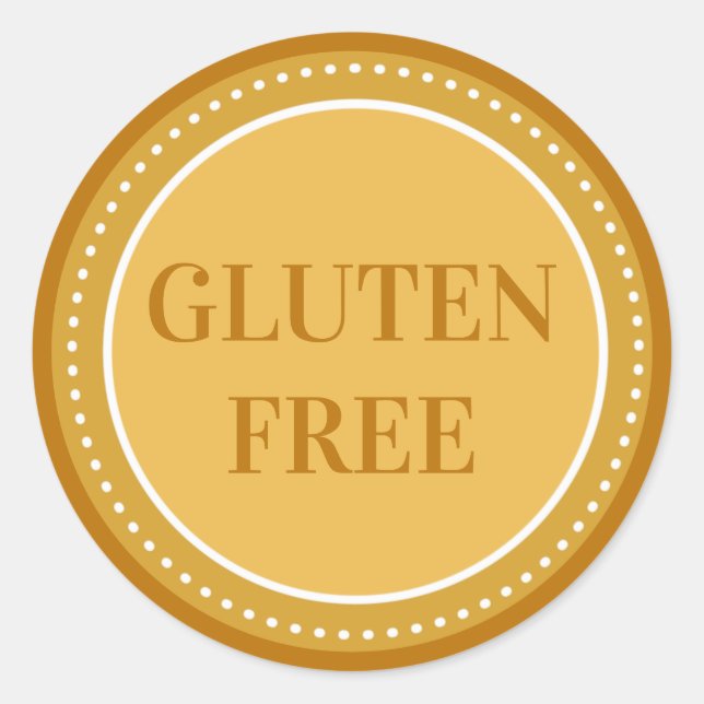 Gluten Free Bakery Food Allergy Safety Classic Round Sticker (Front)