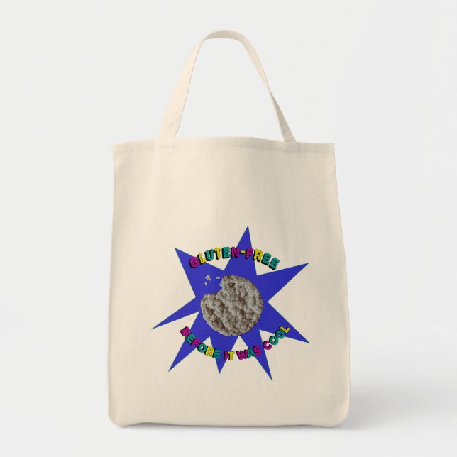 "Gluten-Free Before it was Cool" Retro '80s-'90s Tote Bag (Front)