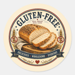 Gluten Free Bread Classic Round Sticker